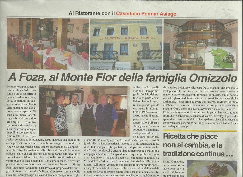 Hotel Monte Fior Foza Exterior foto